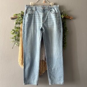 American Eagle Outfitters Light Blue Super High-rise Straight Jeans